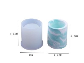 Molde silicona maceta redonda tubular 